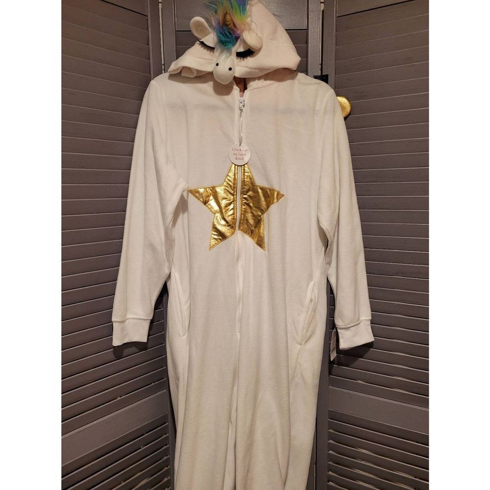 Target Women’s White Unicorn Costume Full Zip Size XL